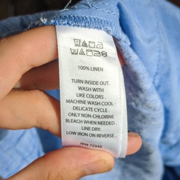 St. Tropez West Linen Paperbag waist shorts sz: XL - Picture 8 of 8